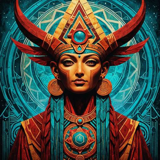 Mystical Ancient Totemic Spirit Portrait