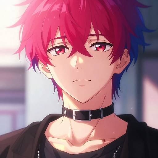 Vibrant Anime Boy with Accessories