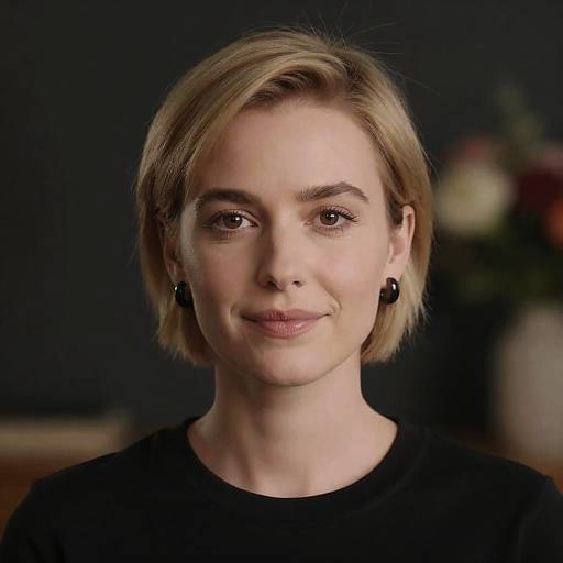 Portrait of a Woman with Blonde Hair