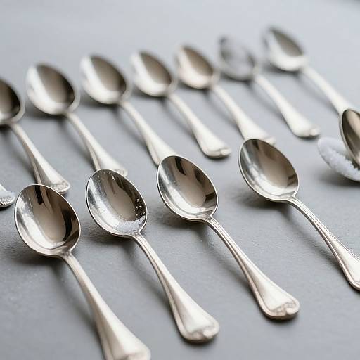 Surreal Silver Spoons with Sugar Crystals