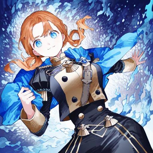 Illustration of Annette fantine dominic, fire emblem in the style of Vivo (vivo sun 0222)