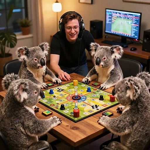 Koalas' Cozy Board Game Roleplay Night