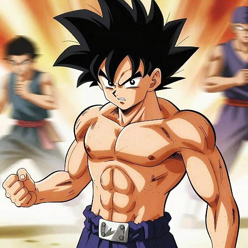 Vivid Anime Character with Toned Physique