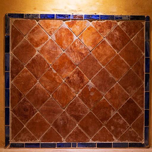 Zellige Tile Herringbone Close-Up