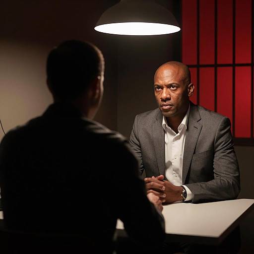 Dramatic Encounter in Dim Light