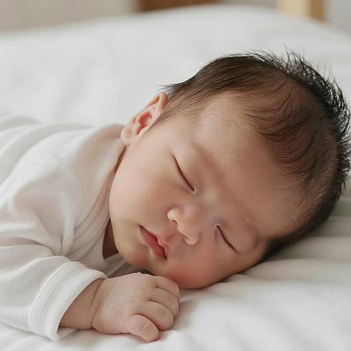 Serene Close-Up of Sleeping Newborn