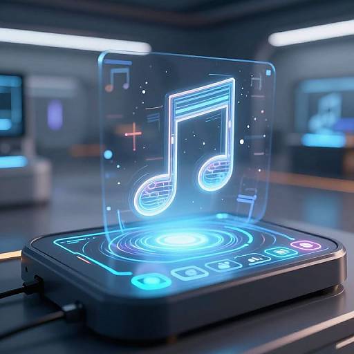 Futuristic Holographic Music Interface