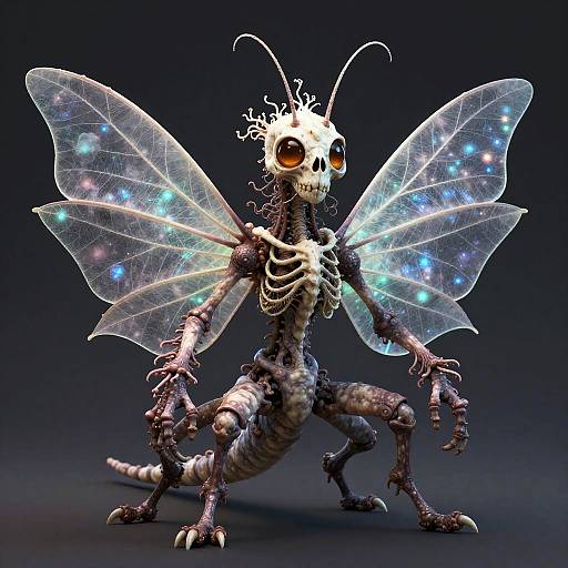 Nebula-Inked Arboreal Octopedal Driftcrawler with Bioluminescent Veins