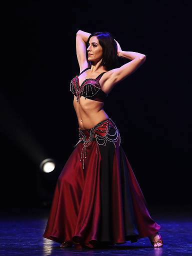 Ruby and Black Belly Dance Portrait