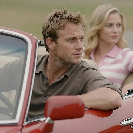 Casual Drive: Man in Convertible