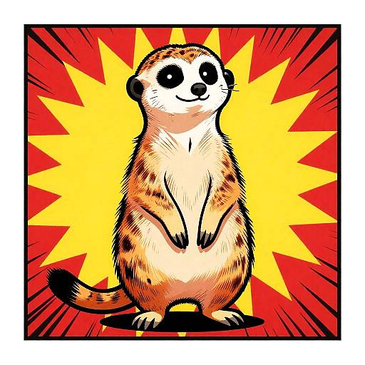 Pop Art Meerkat Illustration