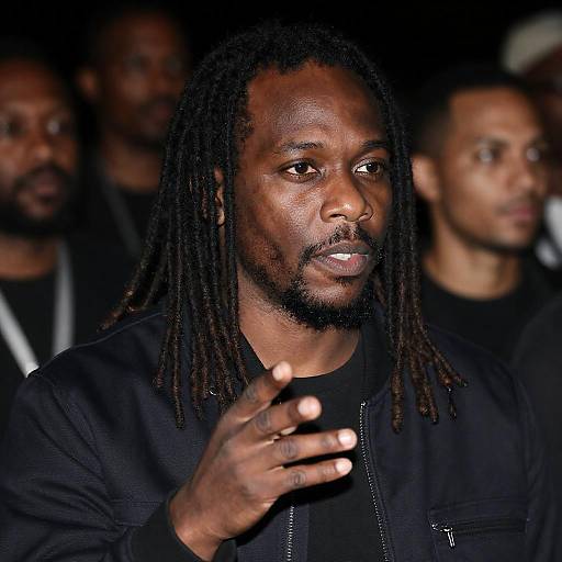 Intense Portrait of a Man in Shadows