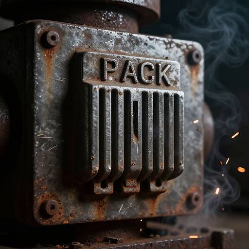 Close-up photograph of a rusted metal 