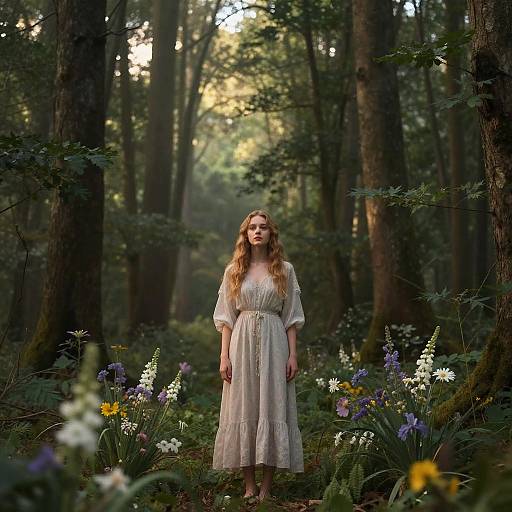 Ethereal Dawn Forest Fantasy