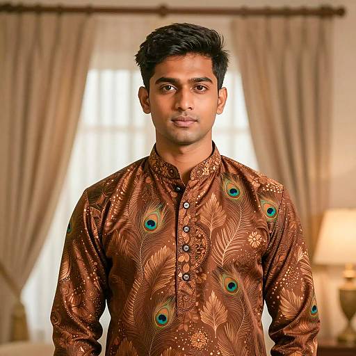 Elegant Batik Party Wear Portrait