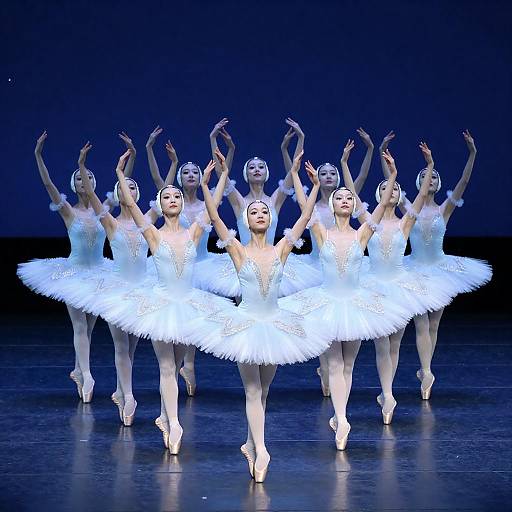 Graceful Ballet Performance in Sparkling Blue