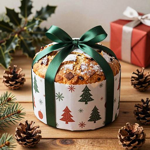 Festive Italian Panettone Gift Display