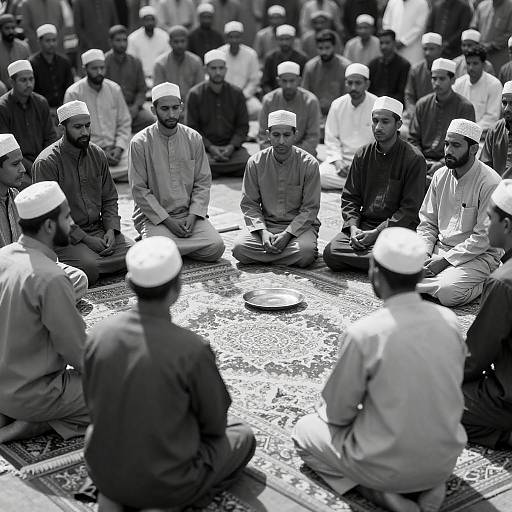 Captivating Black-and-White Group Portrait