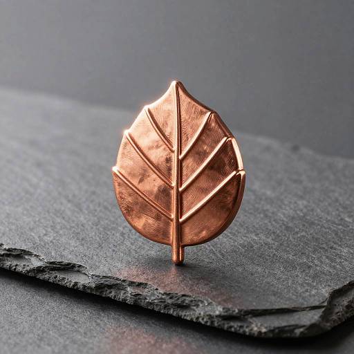 Oxidized Copper Leaf on Slate