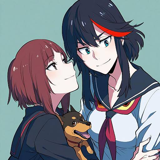 Illustration of Guts (kill la kill), kill la kill in the style of Takatsuki nato