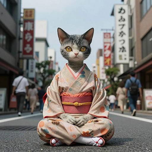 Hyperrealistic Fantasy Creature in Tokyo