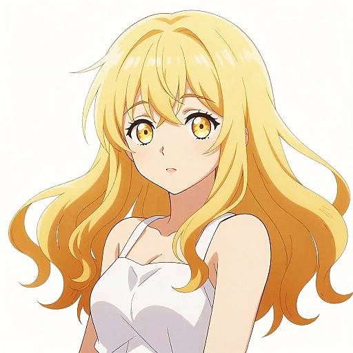 Anime Portrait of Champagne Blonde Woman