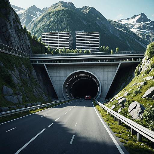 Modern Condo Building Above Gotthard Tunnel Entrance