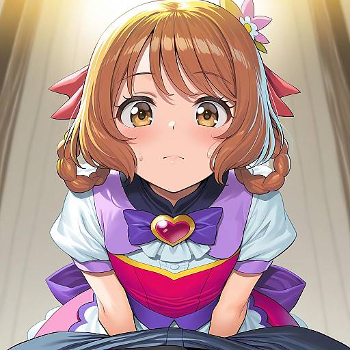 Illustration of Hanamichi ran, delicious party precure in the style of Obui