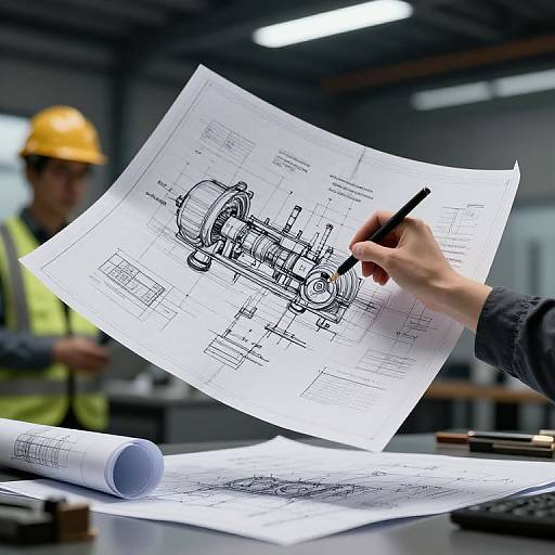 Gravity-Defying Blueprint Drafting