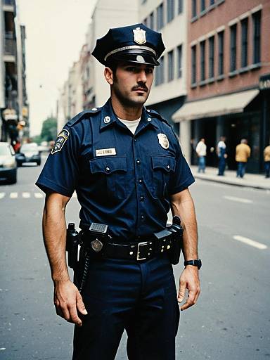 Brown Police Officer on Duty