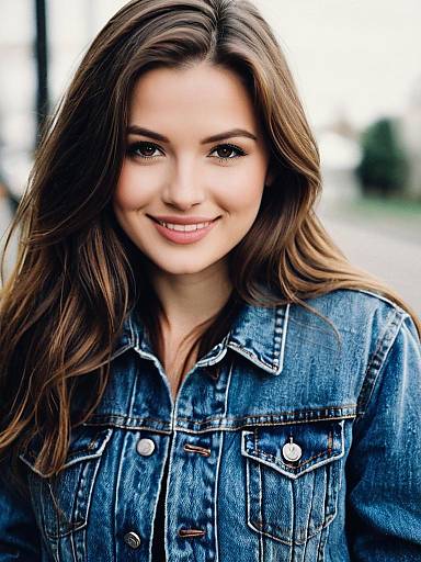 Realistic Denim Jeans Costume Portrait