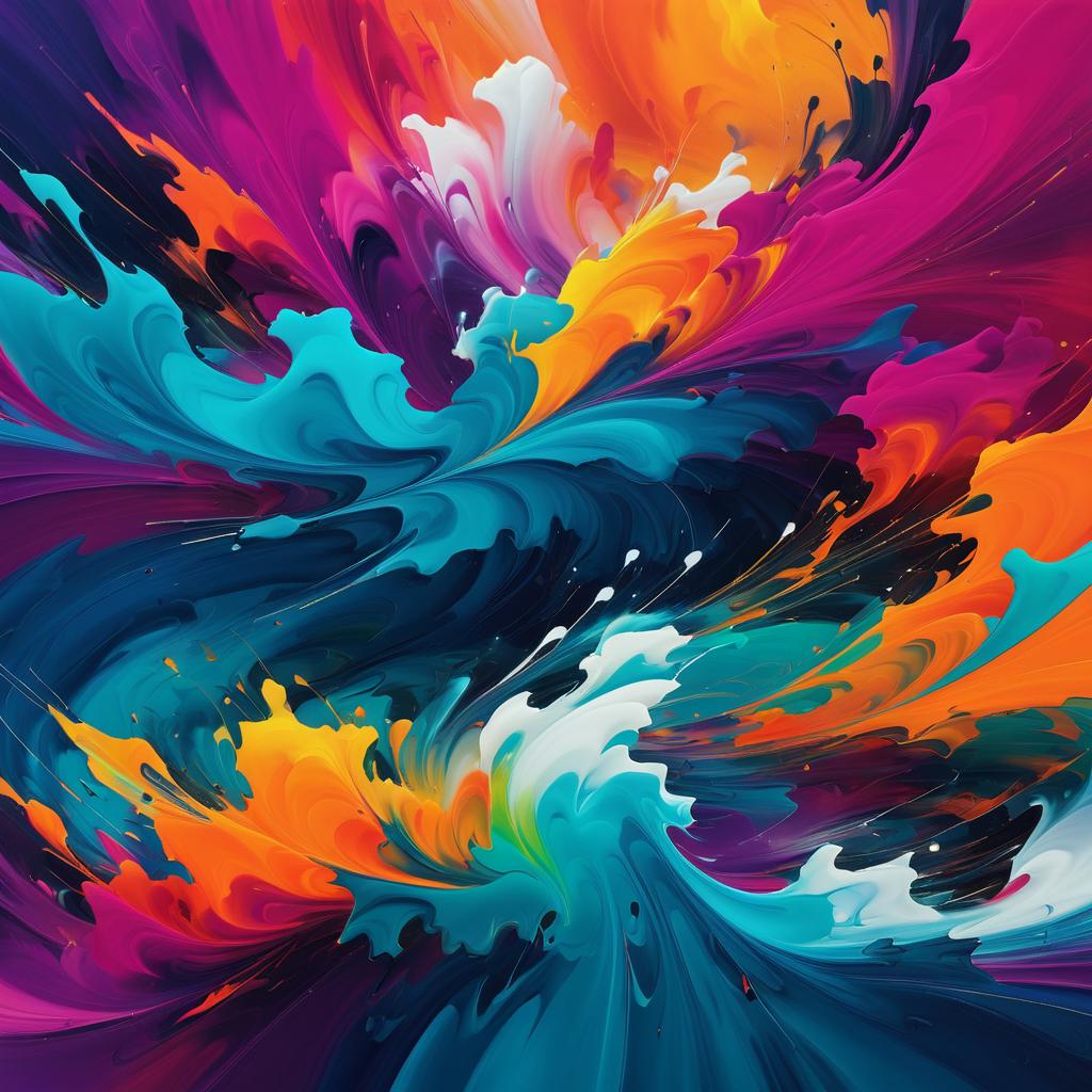 Vibrant Abstract Storm Artwork