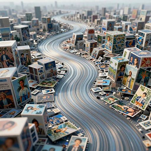 Surreal Landscape of AI Data Streams