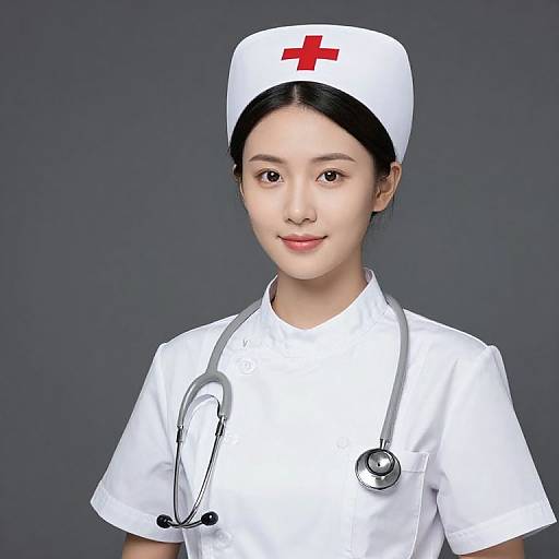 Female Nurse in White Uniform