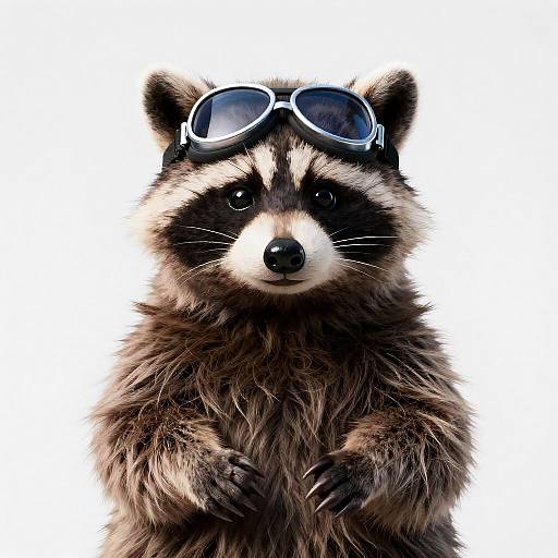 Adult Raccoon Furry Costume with Goggles