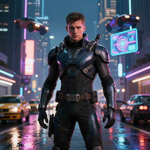 Tarasov in Futuristic Cyberpunk City