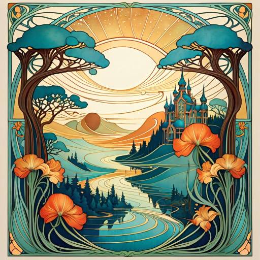 Enchanting Art Nouveau Dreamscapes