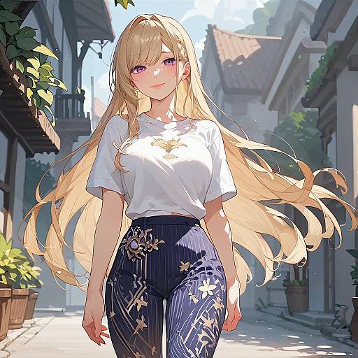 Colorful Outdoor Portrait of Ichinose Honami