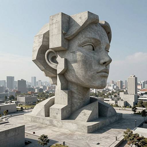 Ultra Detailed Urban Concrete Sculpture