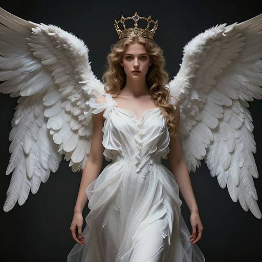 Majestic Female Angel with Crown