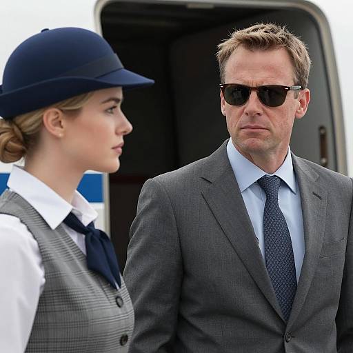 Man and Woman Standing Near Airplane