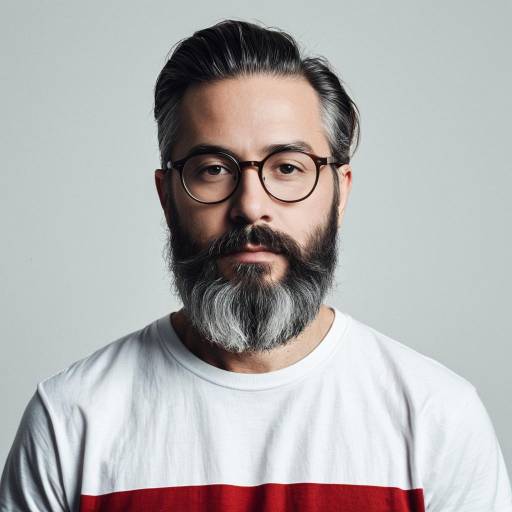 Mature Bearded Man with Glasses