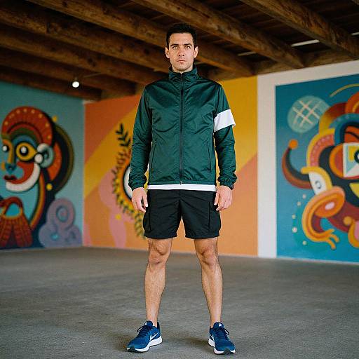 Man in Green Jacket by Murals