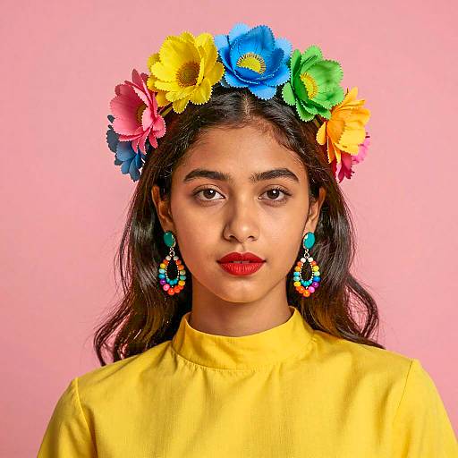 Vibrant Portrait of a Young Woman