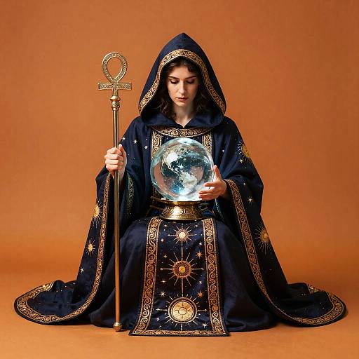 Mystical Seer with Crystal Ball