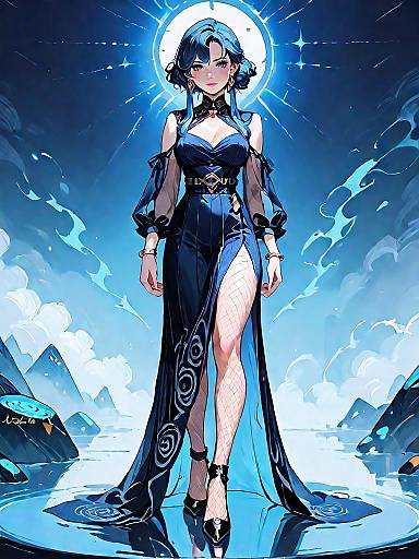 Midnight Elegance in Dark Fantasy