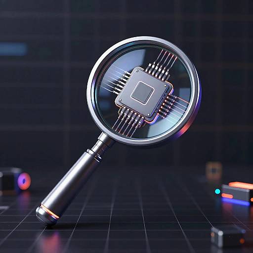 Futuristic Cyberpunk Magnifying Glass