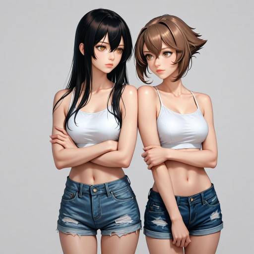 Stylish Swimwear Girls in Denim