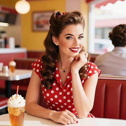 Vintage Pin-Up with Beehive Hair