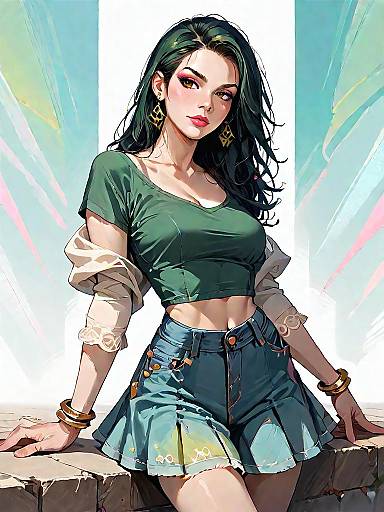 Stylish Woman in Casual Chic Outfit